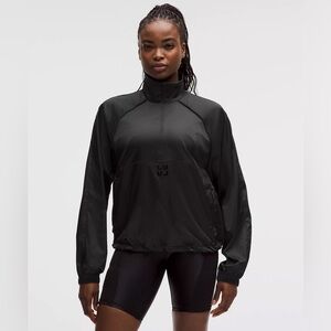 Lululemon - Stretch-Satin Flocked Training Jacket - Black - NEW